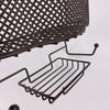 Zhaosheng - Estante de almacenamiento para baño con cabezal de ducha, carrito de ducha de 3 niveles de hierro con 2 ganchos