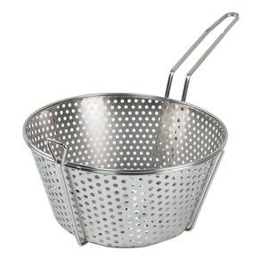 Zhaosheng Hardwar - Cesta para freidora, colador, cesta para freír redonda perforada
