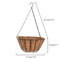 Zhaosheng Hardware - Cesta colgante para plantas al aire libre, color negro, con revestimiento redondo de fibra de coco, cesta colgante de coco