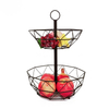Zhaosheng Hardware - Cesta de almacenamiento de alambre desmontable para frutas, soporte para cesta de frutas de metal de 2 niveles