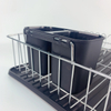 Zhaosheng Hardware - Rejilla para secar platos de plástico de cocina personalizada, rejilla para platos de acero con soporte para utensilios y bandeja