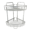 Zhaosheng - Almacenamiento de baño Cesta de esquina de 2 niveles Cesta de ducha de aluminio Cesta de ducha de esquina
