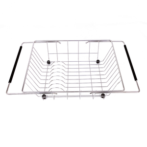 Zhaosheng Hardware - Escurreplatos extensible sobre el fregadero, escurridor de platos de acero inoxidable para cocina