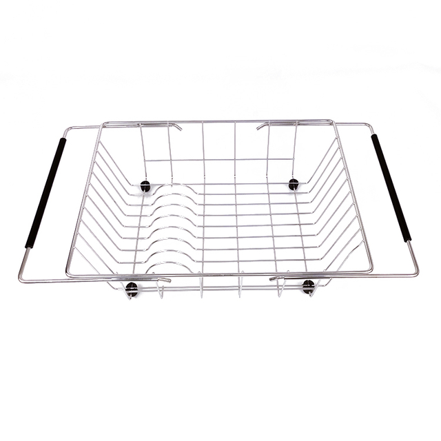 Zhaosheng Hardware - Escurreplatos extensible sobre el fregadero, escurridor de platos de acero inoxidable para cocina