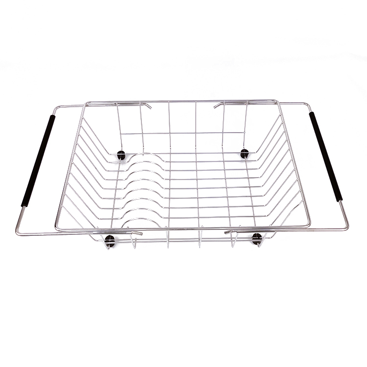 Zhaosheng Hardware - Escurreplatos extensible sobre el fregadero, escurridor de platos de acero inoxidable para cocina