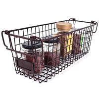 Zhaosheng Hardware - Cesta de alambre apilable, almacenamiento de cocina en el hogar, cesta de verduras de metal, organización de despensa