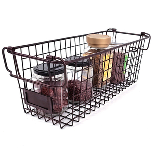 Zhaosheng Hardware - Cesta de alambre apilable, almacenamiento de cocina en el hogar, cesta de verduras de metal, organización de despensa