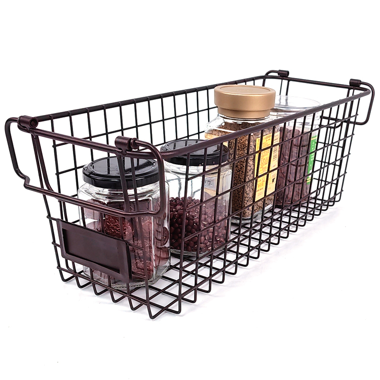 Zhaosheng Hardware - Cesta de alambre apilable, almacenamiento de cocina en el hogar, cesta de verduras de metal, organización de despensa