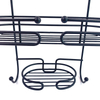 Zhaosheng - Carrito de ducha negro montado en la pared, sin taladro, carrito de baño colgante negro