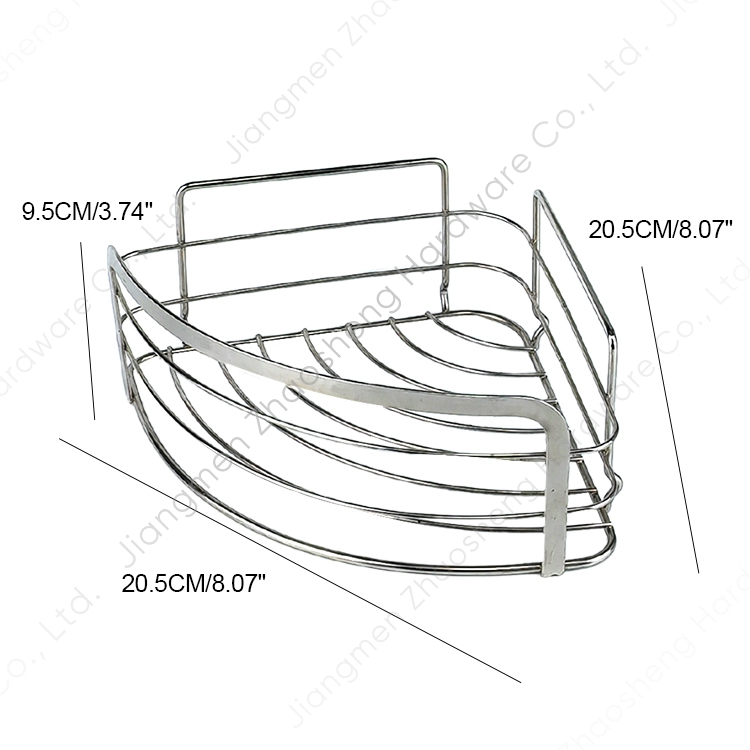 Zhaosheng - Estante de almacenamiento para baño de montaje en pared, adhesivo de acero inoxidable, estante esquinero para baño, carrito de ducha
