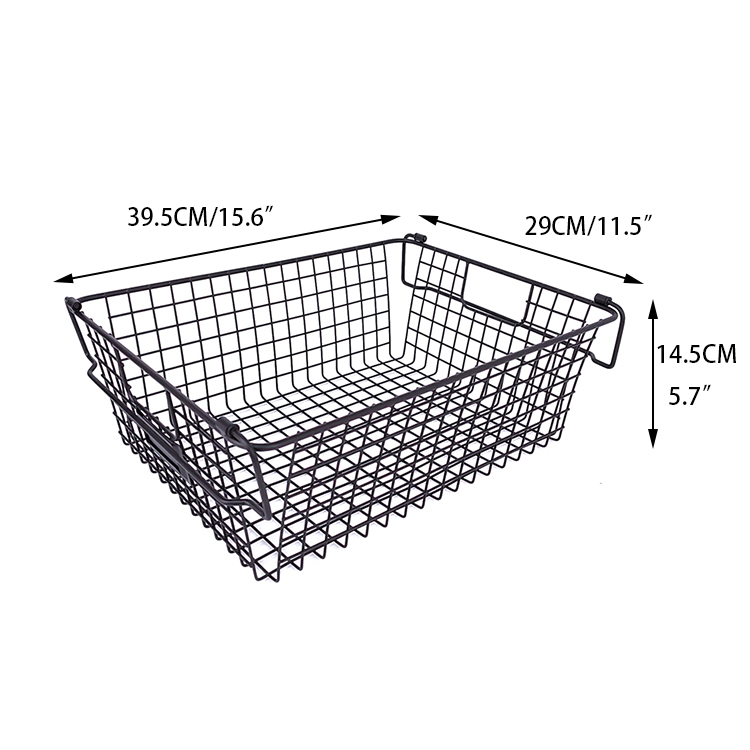 Zhaosheng Hardware - Cesta de almacenamiento apilable para frutas, verduras, alimentos, cesta de almacenamiento apilable de alambre de metal