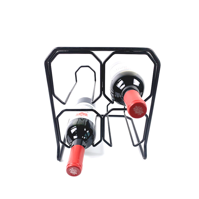 Zhaosheng Hardware - Estante para vino de hierro, decoración de la casa, soporte para botella de vino, estante para vino