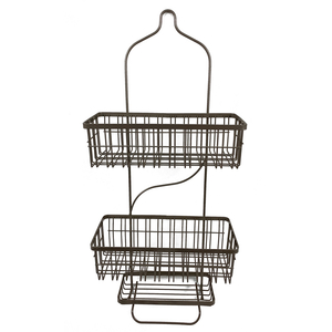 Zhaosheng - Estante de almacenamiento para baño, estante de ducha de metal, carrito de ducha colgante