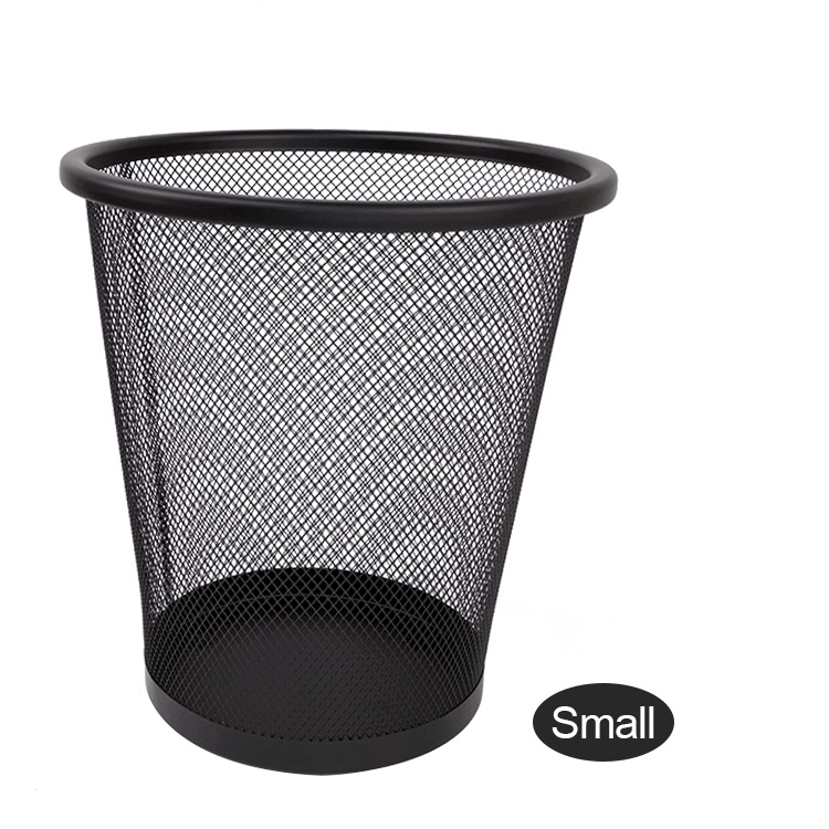 Zhaosheng Hardware - Papelera de oficina al por mayor Papelera de malla metálica Papelera redonda Cesta de basura de oficina Papelera de malla