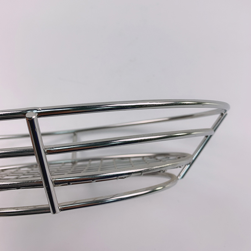 Zhaosheng Hardware - Cesta para servir mesa de comida rápida Cesta para pan ovalada de acero inoxidable