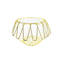 Zhaosheng Hardware - Cesta de frutas plegable, cesta de almacenamiento de alambre de metal para almacenamiento y decoración de la cocina del hogar