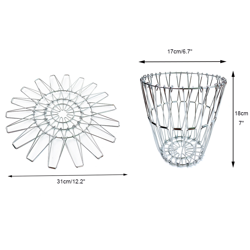 Zhaosheng Hardware - Cesta de frutas plegable, cesta de frutas de alambre de metal de hierro