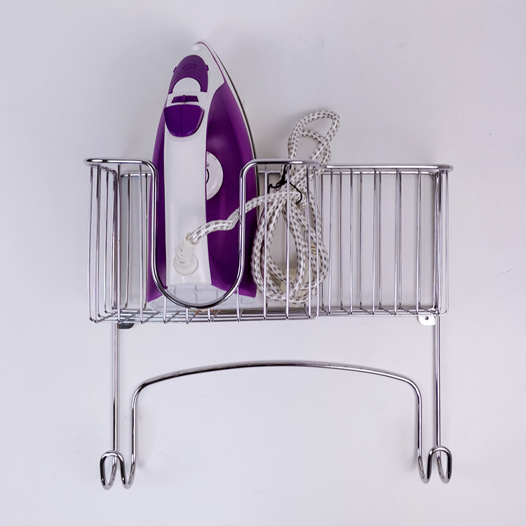 Zhaosheng Hardware - Soporte para tabla de planchar de hierro para montaje en pared, organizador de alambre de metal cromado para tabla de planchar