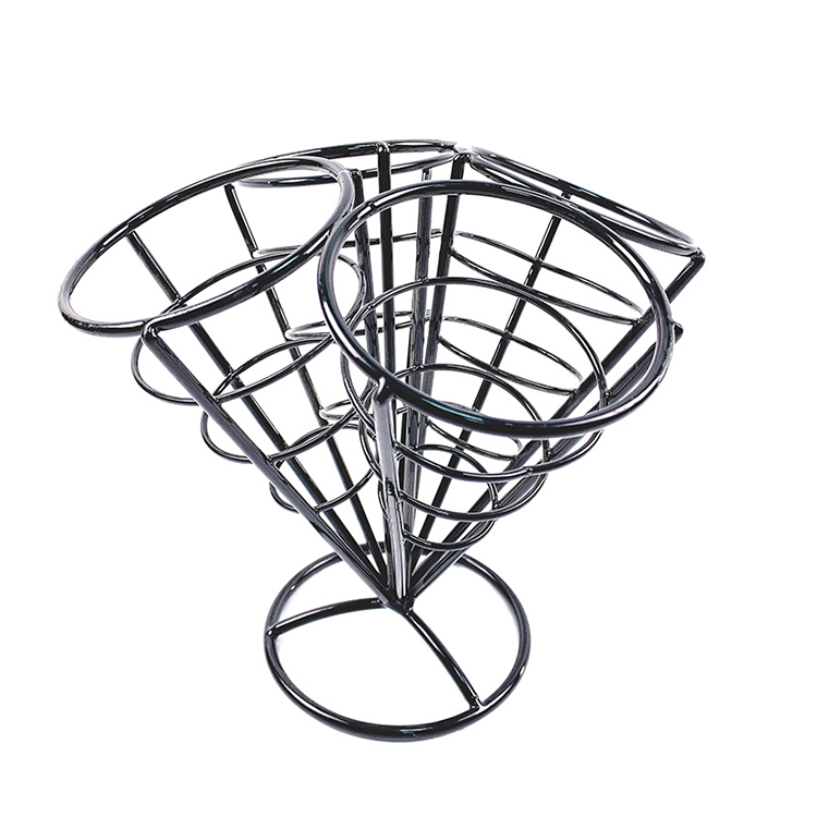 Zhaosheng Hardware - Soporte de metal para conos para patatas fritas, soporte para conos de helado de acero inoxidable