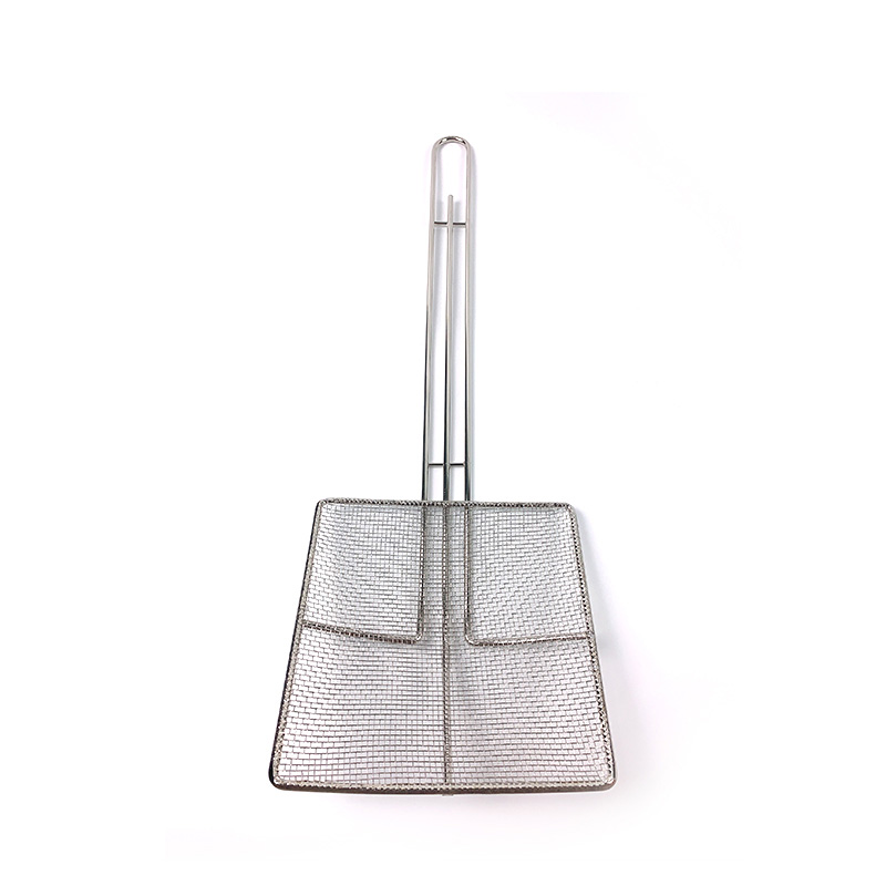 Zhaosheng Hardware - Skimmer cuadrado con colador de mango largo de malla metálica
