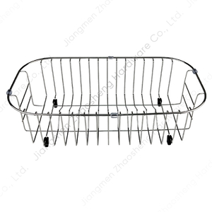 Zhaosheng Hardware - Colador de acero inoxidable 304, cesta para fregadero, escurridor, rejilla para secar frutas y verduras en el fregadero, rejilla para platos