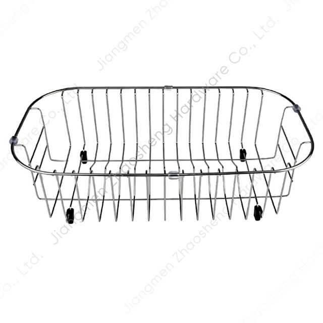 Zhaosheng Hardware - Colador de acero inoxidable 304, cesta para fregadero, escurridor, rejilla para secar frutas y verduras en el fregadero, rejilla para platos