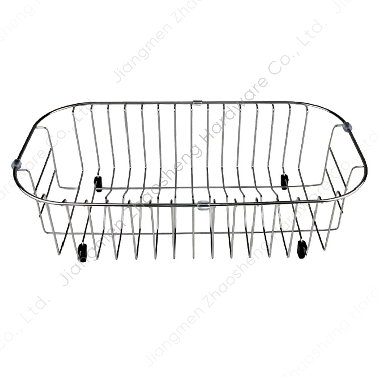 Zhaosheng Hardware - Colador de acero inoxidable 304, cesta para fregadero, escurridor, rejilla para secar frutas y verduras en el fregadero, rejilla para platos