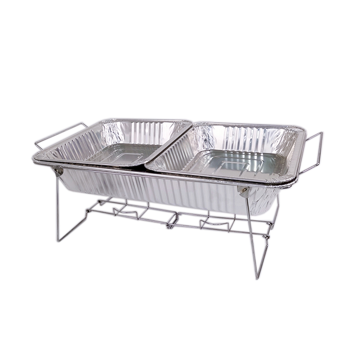 Zhaosheng Hardware - Estante para platos de frotamiento de alambre de tamaño completo, estante de alambre desechable cromado para buffet, soporte plegable para frotar