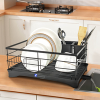 Zhaosheng Hardware - Estante para platos de acero metálico para almacenamiento de cocina, escurridor de platos, soporte para almacenamiento de cuencos