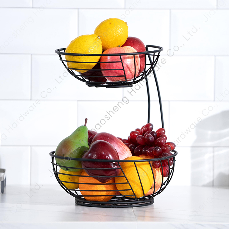 Fabricante de productos de alambre Frutero de 2 niveles Frutero