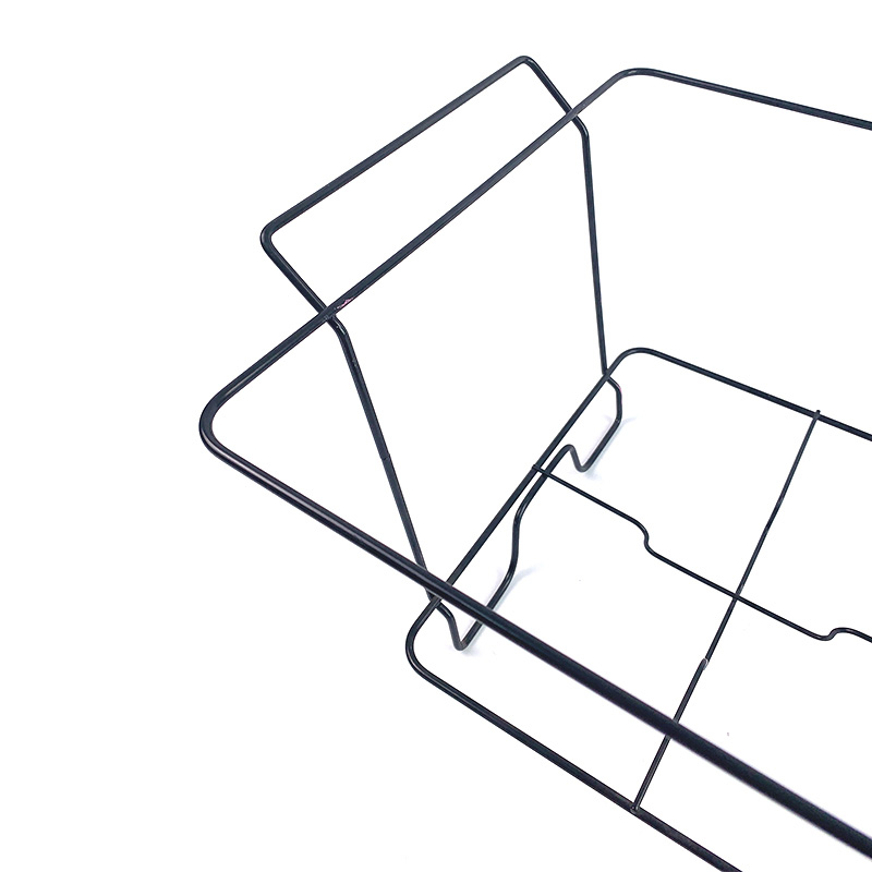 Hardware Zhaosheng: estante de plato de alambre de alambre de metal desechable de comida de comida con bandeja de aluminio
