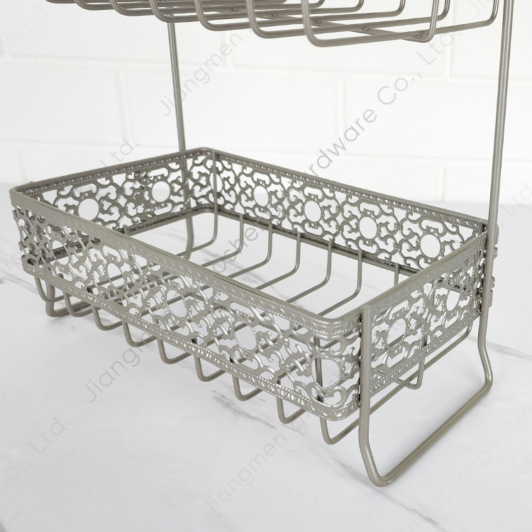 Best Zhaosheng Hardware - Estante de almacenamiento de 2 niveles, organizador de accesorios de ducha para encimera de baño