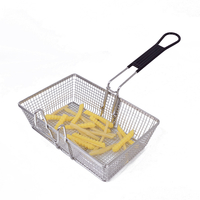 Zhaosheng Hardware- Cesta para freidora de 2,5 galones con mango extraíble recubierto de negro