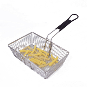 Zhaosheng Hardware- Cesta para freidora de 2,5 galones con mango extraíble recubierto de negro