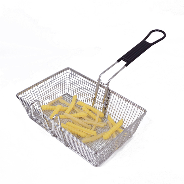 Zhaosheng Hardware- Cesta para freidora de 2,5 galones con mango extraíble recubierto de negro