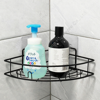 Zhaosheng - Estante de baño montado en la pared, organizador de almacenamiento de cocina, estante adhesivo para ducha de esquina, estante de baño