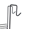 Zhaosheng - Organizador de estante de ducha de baño de metal personalizado, carrito de ducha colgante negro de 3 niveles sobre la puerta