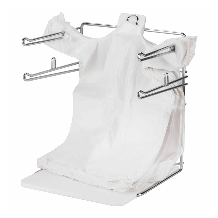 Zhaosheng Hardware - Supermercado Cromo Camiseta Bolsa Rack Dispensador de Bolsas de Compras Comestibles Bolsas de Plástico Titulares