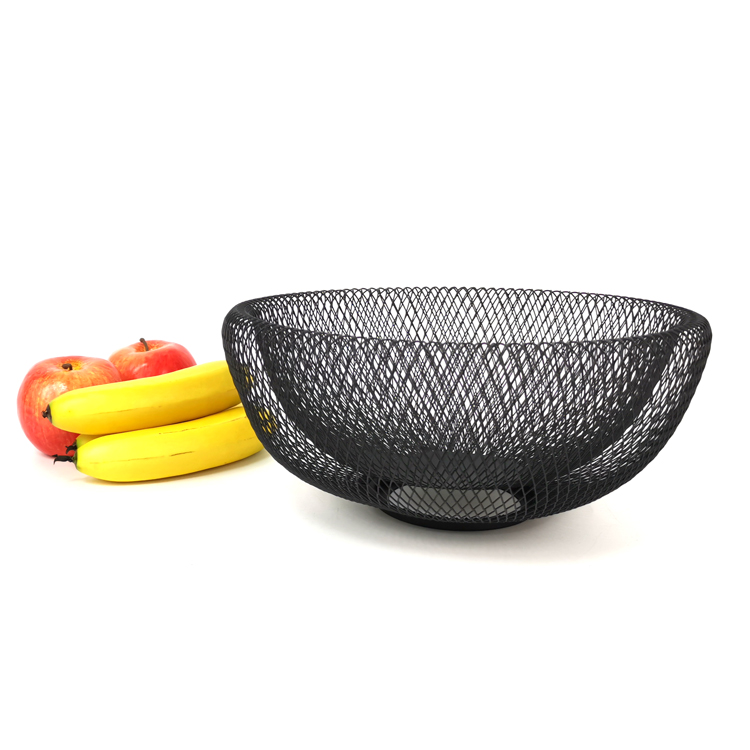 Zhaosheng Hardware - Cesta de almacenamiento de metal de acero para decoración del hogar Cestas de frutas de alambre redondo