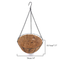 Zhaosheng Hardware - Cesta colgante decorativa de fibra de coco de 14.0 in para patio y jardín, macetero colgante con forro de fibra de coco negro