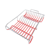Zhaosheng Hardware - Escurridor de platos de cocina con bandeja de goteo de plástico rojo y soporte para utensilios