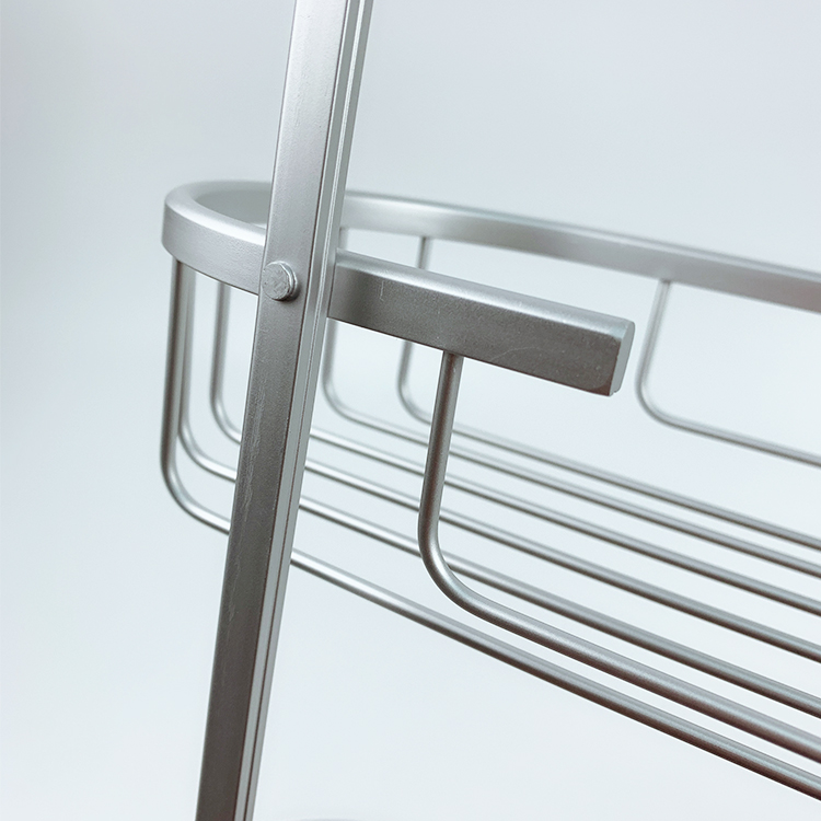 Zhaosheng - Organizador de ducha de aluminio inoxidable, estante de almacenamiento para baño colgante, estante de ducha con 2 ganchos