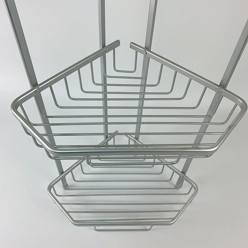 Zhaosheng - Estante de baño de Aluminio, Organizador de Inodoro, Carrito de Ducha, Estante de Almacenamiento de Esquina montado en la Pared