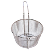 Zhaosheng Hardware - Cesta para freír de alambre de 8-1/2 pulgadas, cesta para freír redonda niquelada de 4 mallas