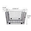 Zhaosheng Hardware - Cesta de almacenamiento plegable de metal, organizador de despensa para el baño del hogar