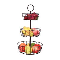 Zhaosheng Hardware - Cesta de frutas desmontable de 3 niveles para encimera o colgante