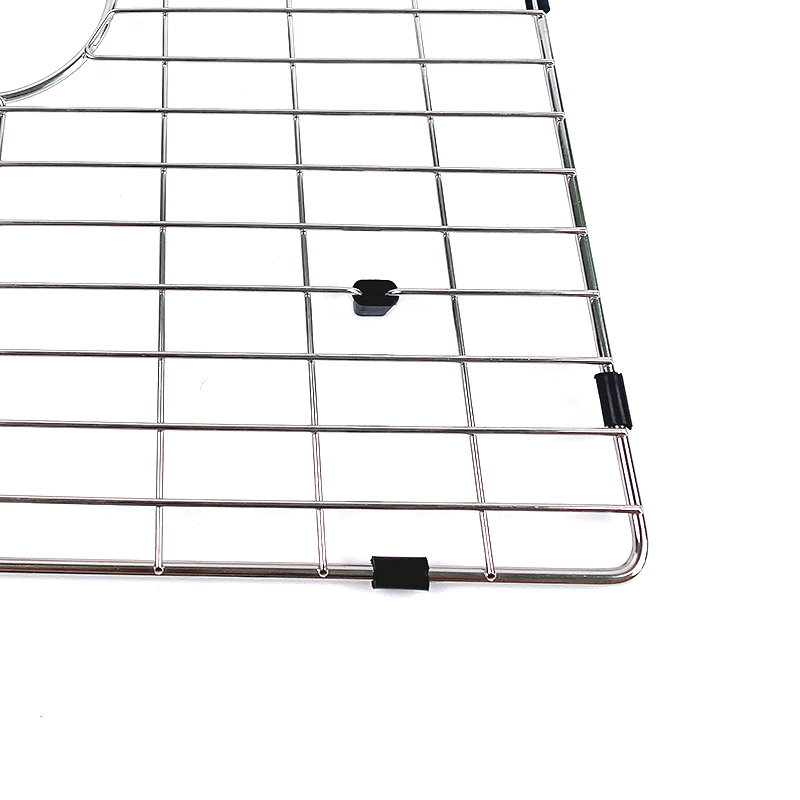 Rejilla de fregadero de acero inoxidable de 20' X 14.6' para fregadero de un solo recipiente con orificio de drenaje trasero Ø3 Ø6
