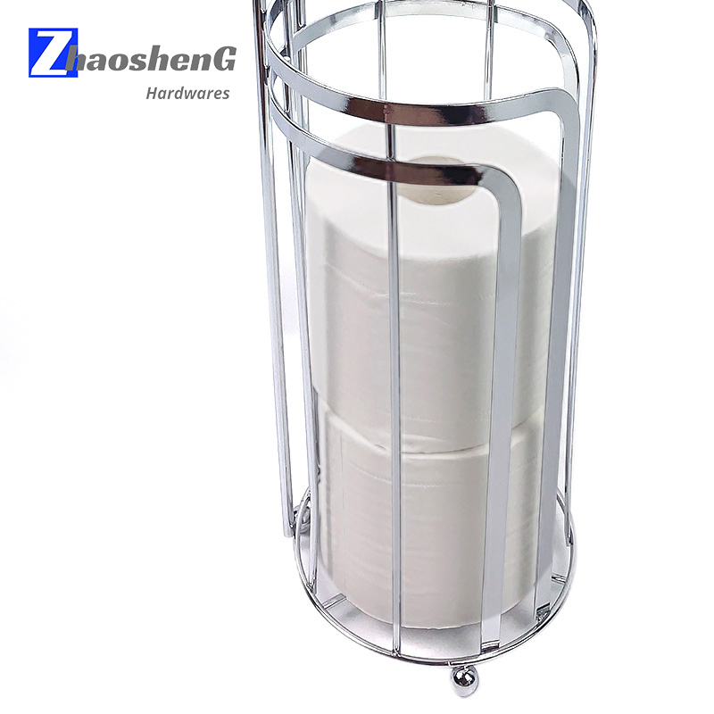 Zhaosheng - Soporte de almacenamiento de rollo de papel higiénico de metal para baño con reserva