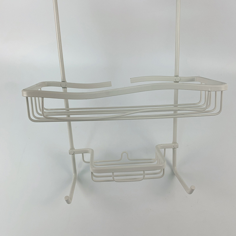 Zhaosheng - Carrito de ducha de aluminio, estante para ducha de baño, cesta de almacenamiento para baño de 2 niveles
