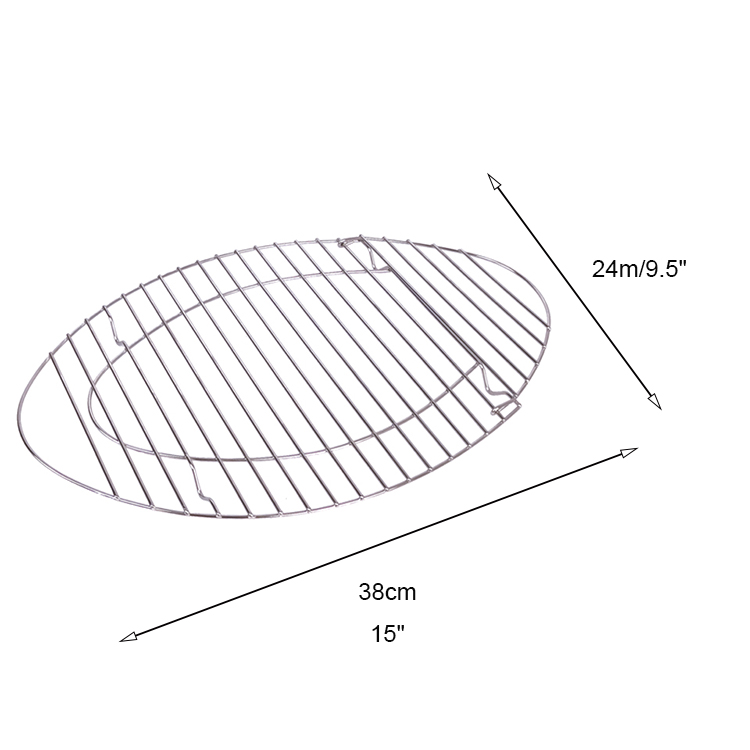 Zhaosheng Hardware - Rejilla para asar ovalada plegable de acero inoxidable para horno, rejilla de alambre para panadería, rejilla para enfriar para hornear y asar